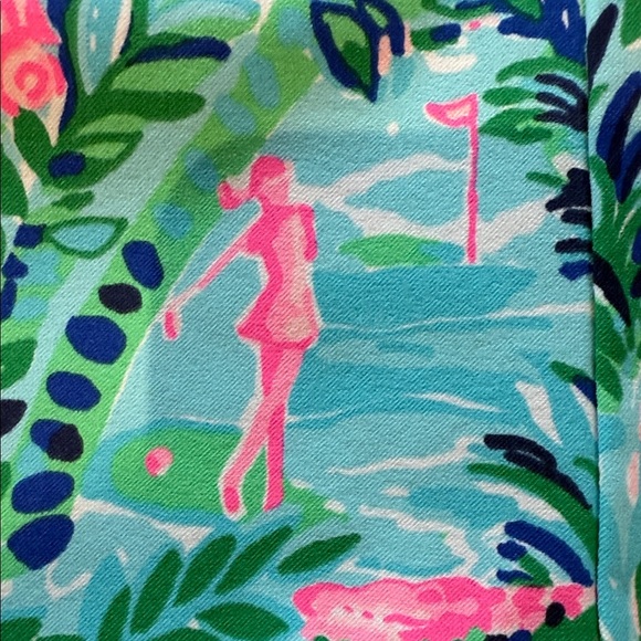 🌴 Lilly Pulitzer 14 ⛳️ Luxetic Monica golf skort Blue Horizon Par Fection UPF50 - Picture 6 of 15